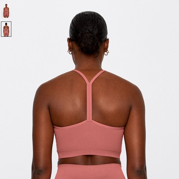 SET ACTIVE Ribbed V Crop Top - Ouai Limited Edition, Melrose Place - Picture 2 of 4